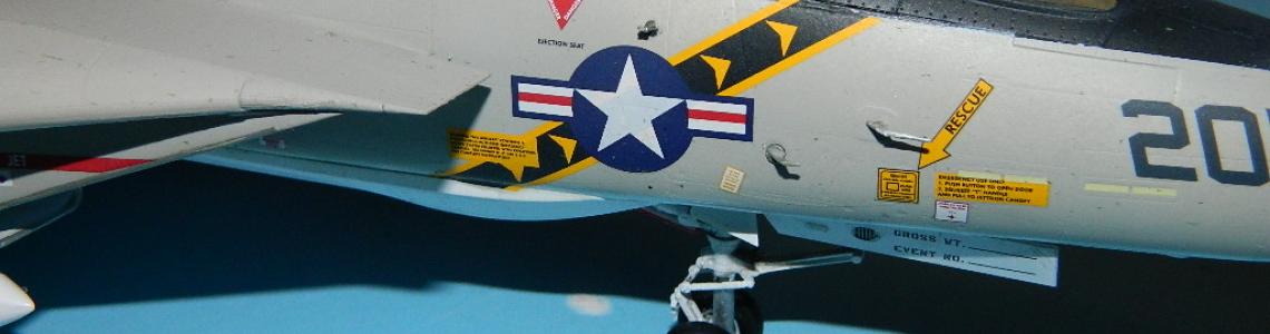 Close-up of side view of cockpit and fore fuselage 