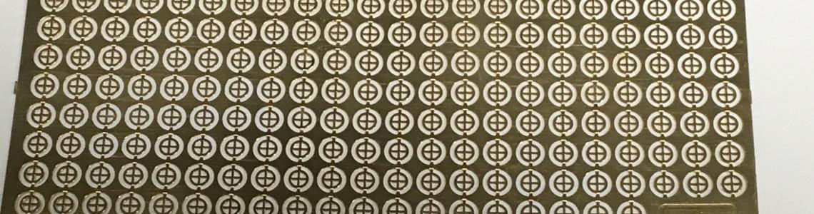 Full photoetch sheet of tie downs