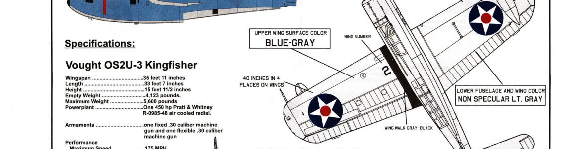 Diagram showing breakdown of locations for decals for: USN VO-6 USS WASHINGTON BB-56 EARLY 1942