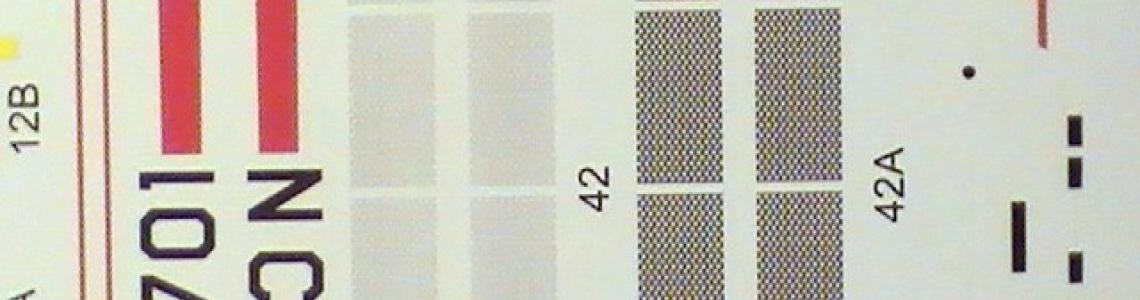 Details on decal sheet