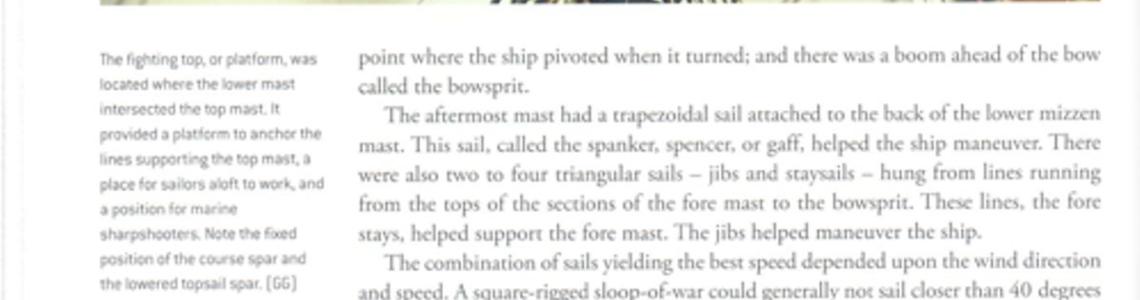 Example of ship rigging using a model