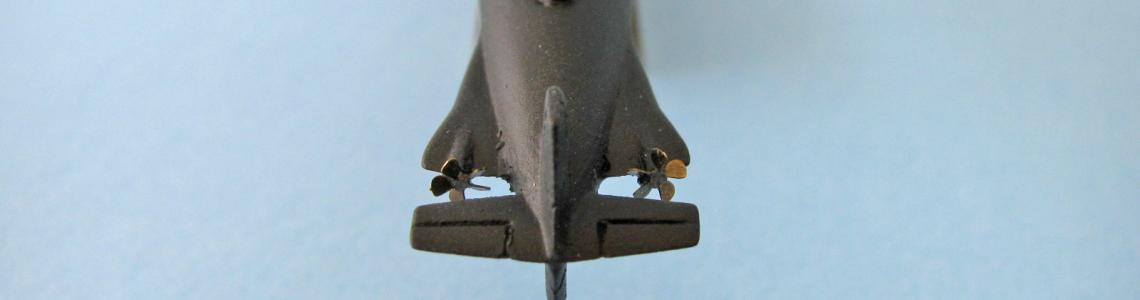 Finished model aft end