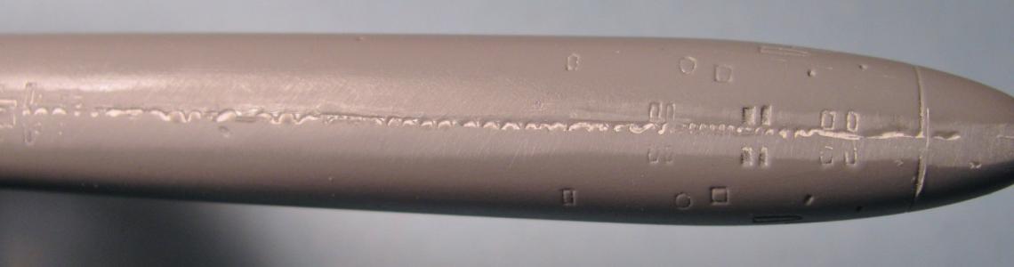 keel requires some filling and  sanding