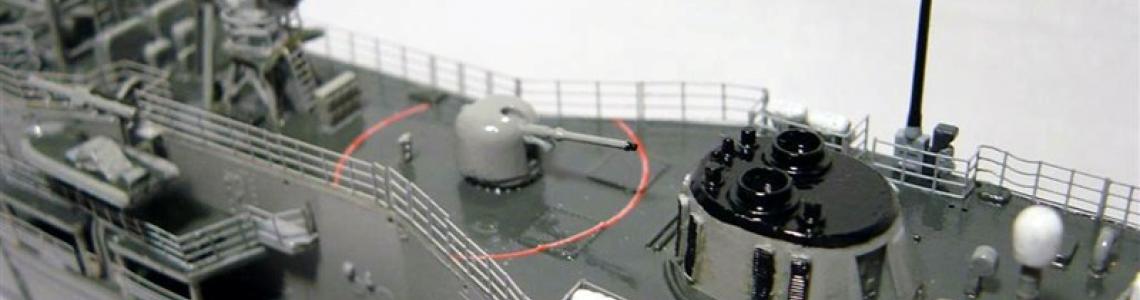 Completed model main deck gun