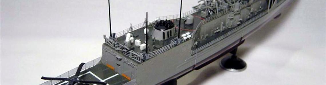 Completed model stern from starboard top