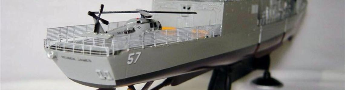 Completed model stern from starboard