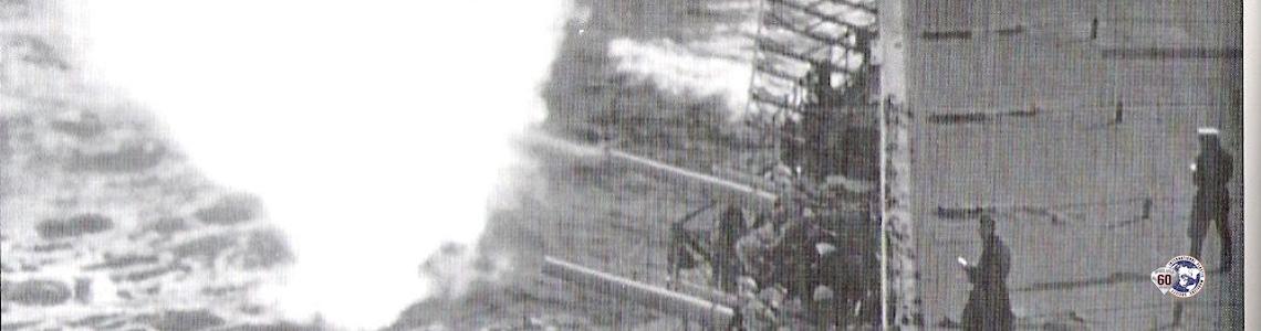 5 inch 25 caliber guns firing
