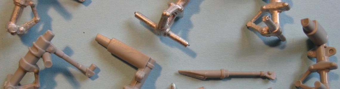 The SAC parts are shown with their kit counterparts.  There is very little cleanup required
