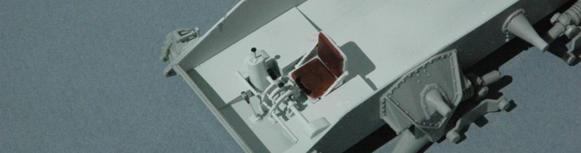 Unfinished hull showing painted interior