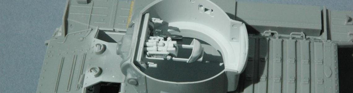 Unfinished hull showing painted interior