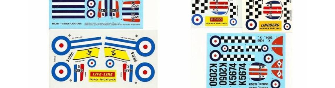 Comparison of decals supplied in various versoins of this kit