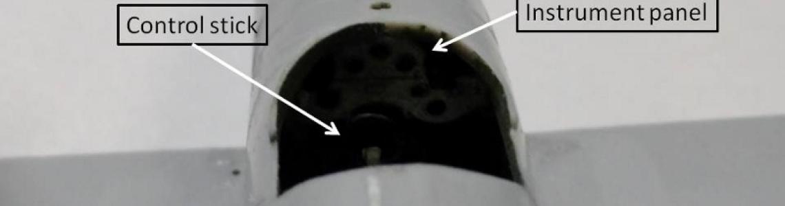 Image showing Hawker Fury cockpit's instrument panel and joystick