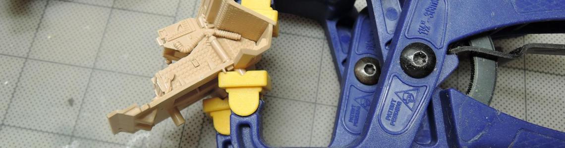 Interior parts being assembled