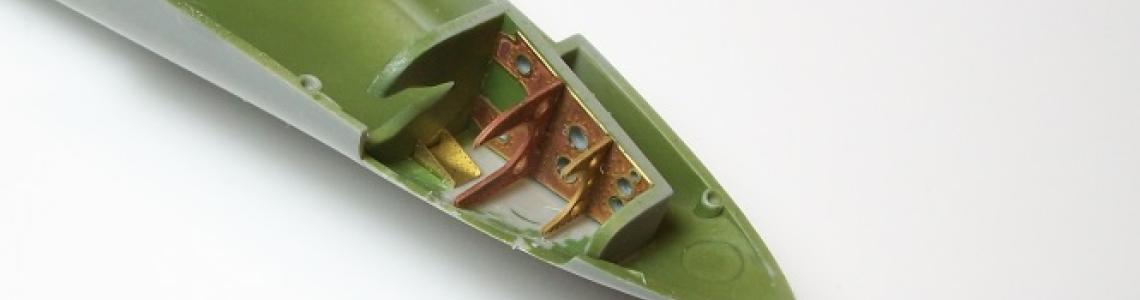 Tail gear bay installed in fuse