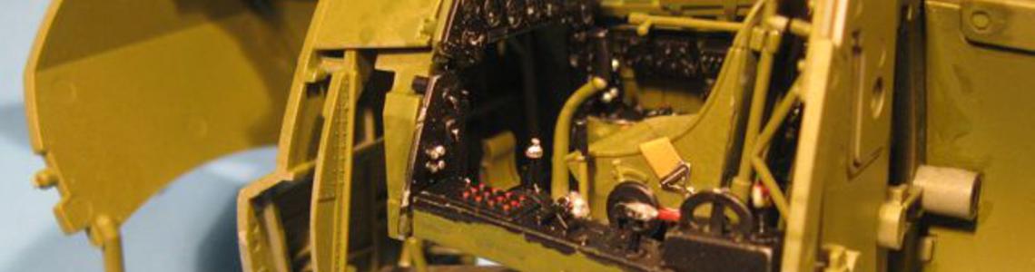 nstalled cockpit details before weathering and touch up, note the open yet detailed presentation.