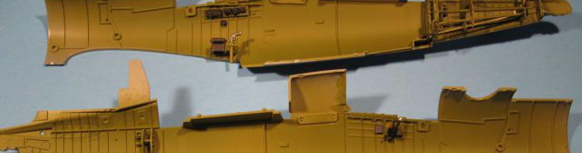 Fuselage components installed, note detailed tail framework.