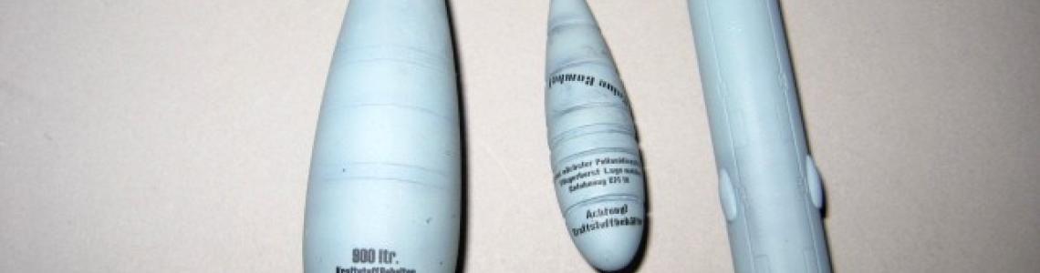 Drop tanks and gun pod