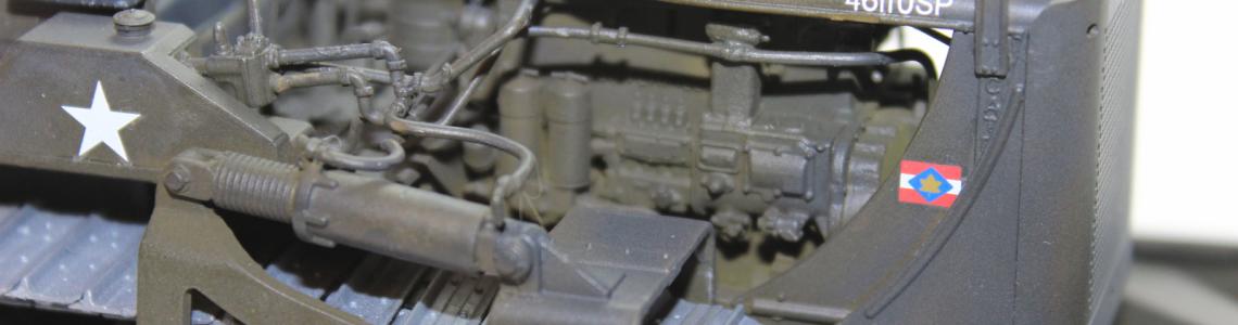 Completed build, right side of engine, closeup