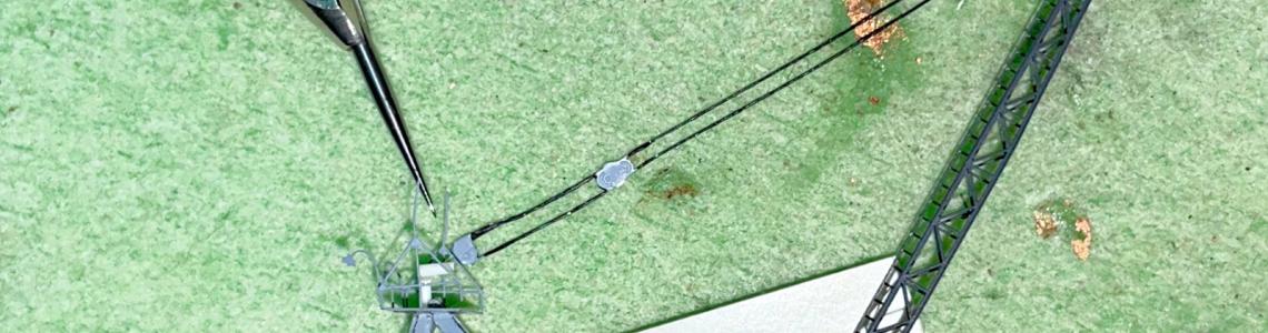 Measuring crane angle for cable length