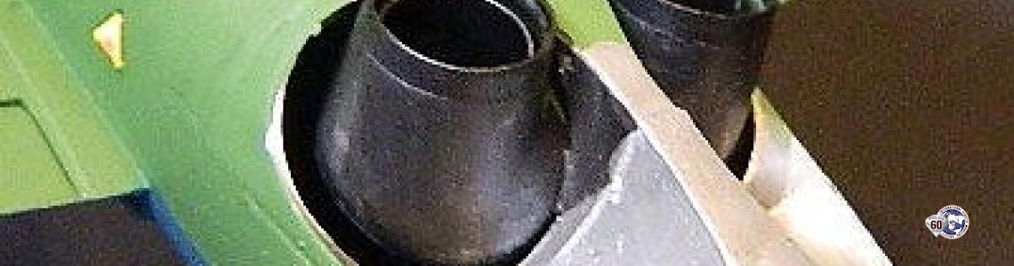Exhaust nozzles installed