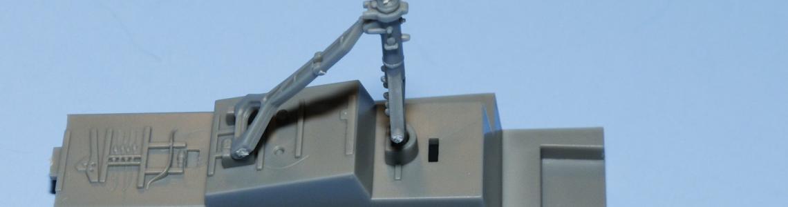 Nose Gear Retraction Strut installed Hobby Boss 2