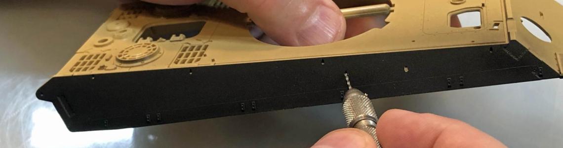 Drill holes before applying