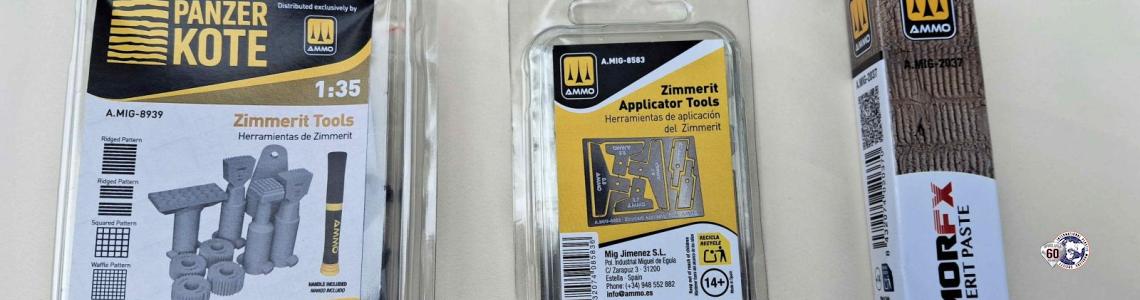 Panzer Kote Tools and Zimmerit Combs Paste