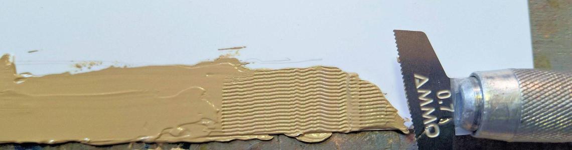 Zimmerit after 5 minutes drying